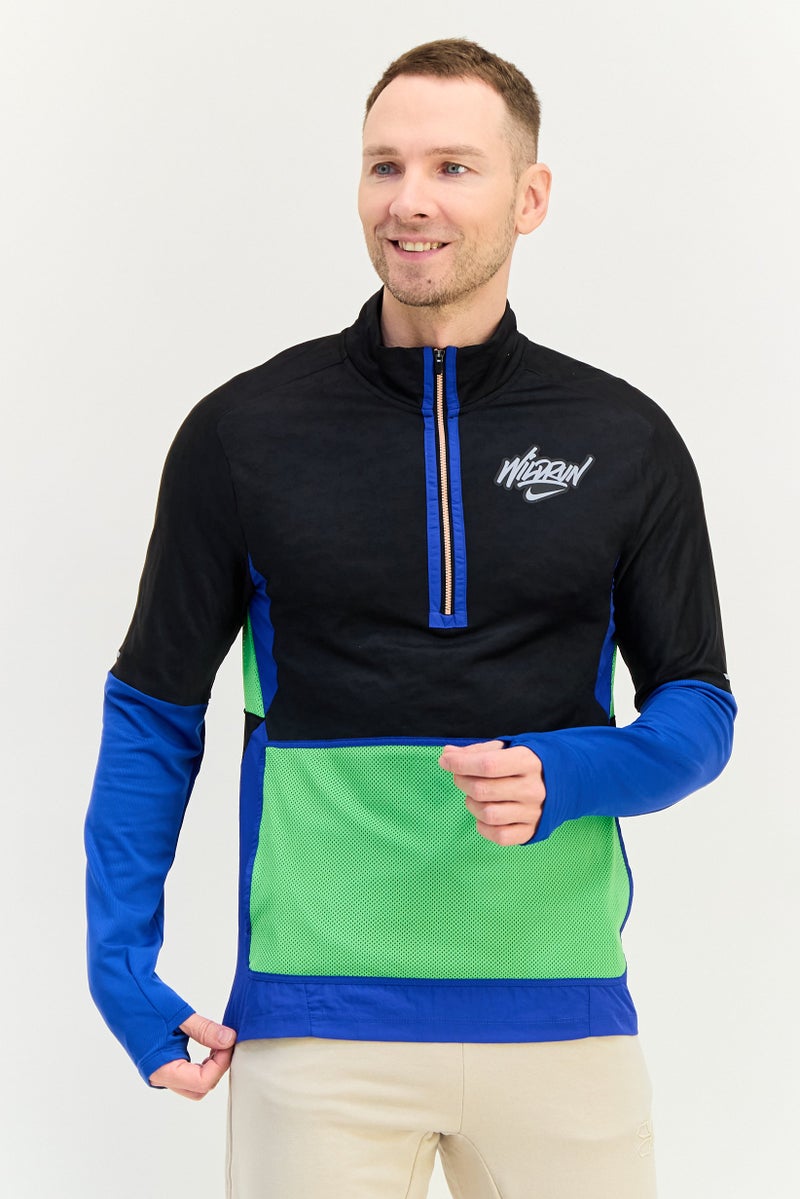 Nike سويت شيرت رياضي للرجال بأكمام طويلة مع شعار العلامة التجارية، متعدد الألوان - Image 1