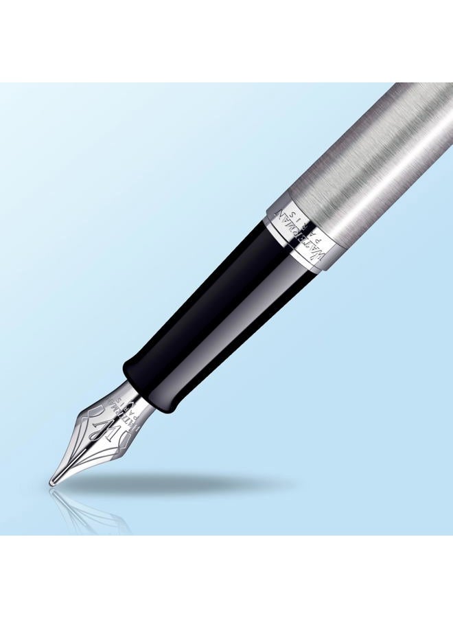 Waterman قلم حبر سائل فاخر بنقطة دقيقة مع حواف كروم من هيميسفير - S0920410 - Image 4