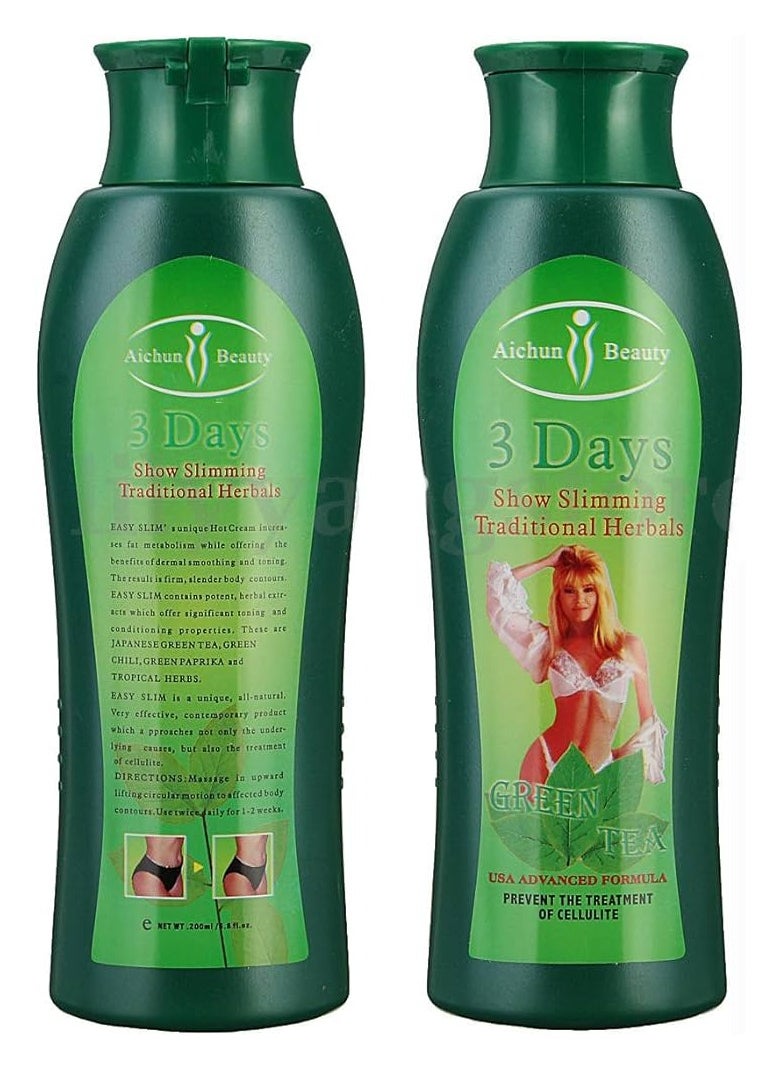 Aichun beauty Green Tea Fat Burning & Slimming Cream 200ml  - Image 4