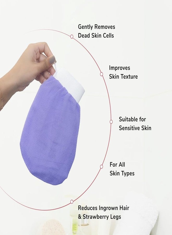 Beme Be Me Exfoliating Glove | Deep Exfoliation & Gentle Scrub | Loofah For Men & Women | Removes Dead Skin & Impurities | Reusable & Quick-Drying for All Skin Types - Black (Pack of 2) - Image 2