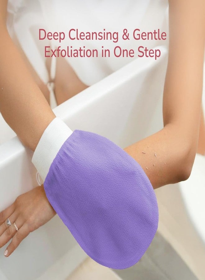 Beme Be Me Exfoliating Glove | Deep Exfoliation & Gentle Scrub | Loofah For Men & Women | Removes Dead Skin & Impurities | Reusable & Quick-Drying for All Skin Types - Black (Pack of 2) - Image 4
