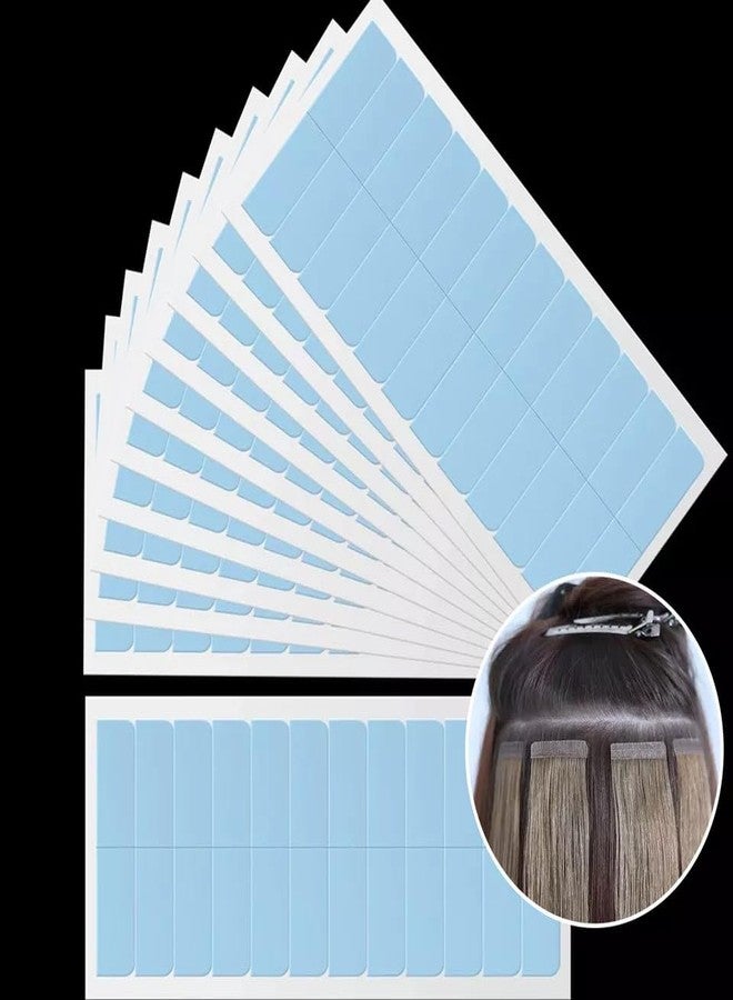 Ritzkart Extension Strips - Double-Sided Adhesive Wig Tabs Human Toupee & Beard Blue Strips for Hair Extensions 12 Replacement Tabs per Sheet Strong Hold Hair (5 SHEET / 60 PC) - Image 3