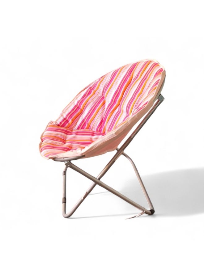 Moon chair - Folding Chair - striped pink - Image 4