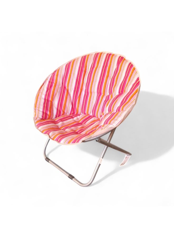 Moon chair - Folding Chair - striped pink - Image 3