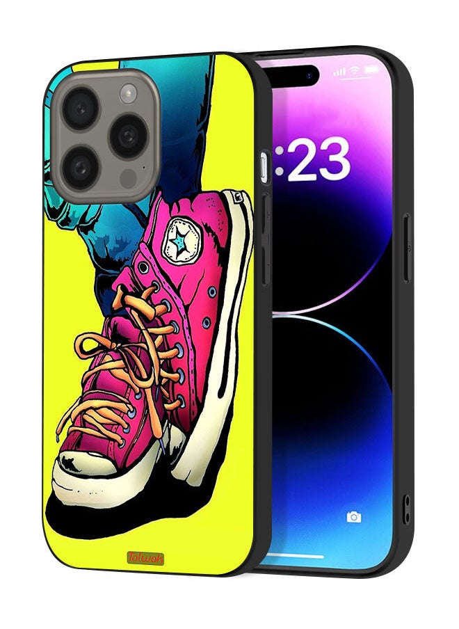 Tolwak - Apple iPhone 15 Pro Max Protective Case Cover Canva Shoes Art - Image 1