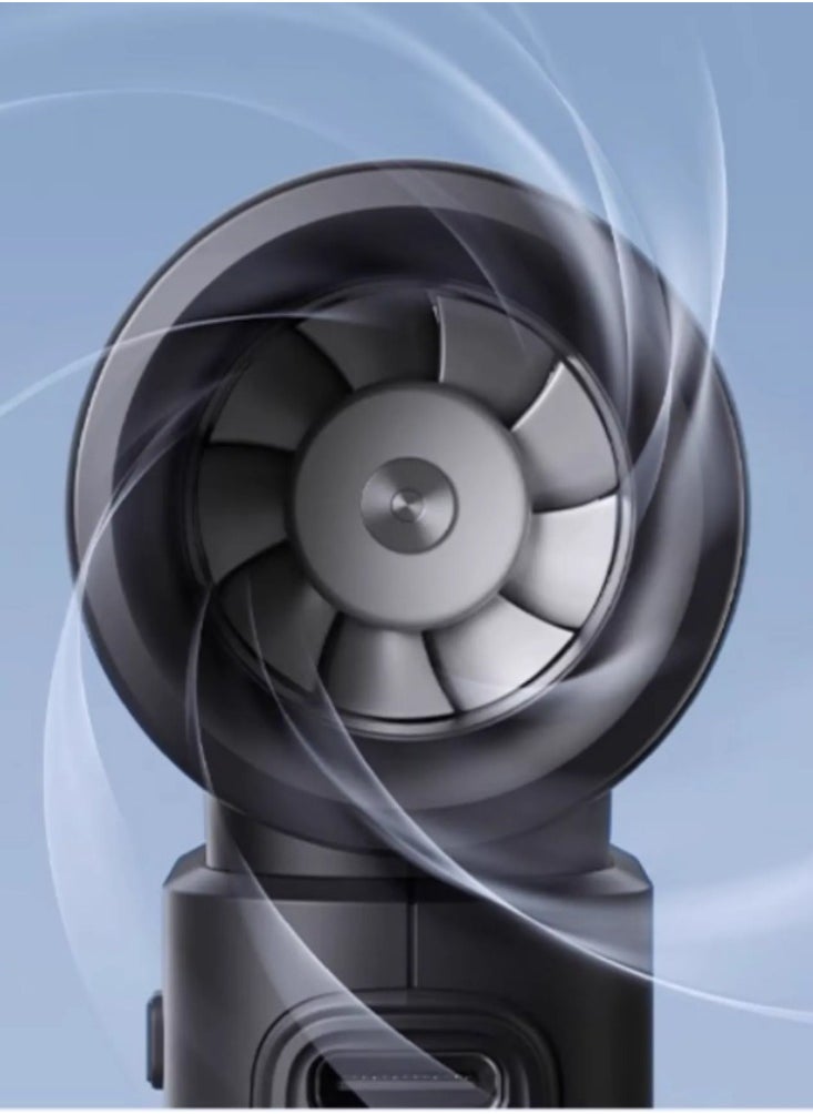 High speed energy-saving handheld small fan, mini portable, silent, high wind power, USB charging, bladeless turbofan