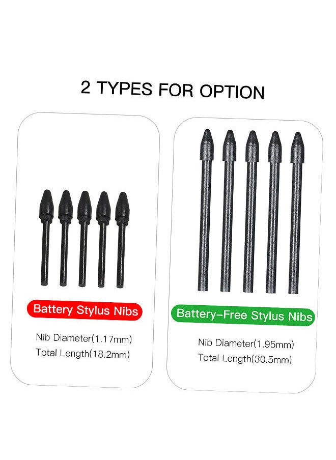 BOSTO 30pcs Replacement Nibs Pen Tips Compatible with All Graphic Monitor Drawing Tablet Battery-Free Stylus Black  - Image 3