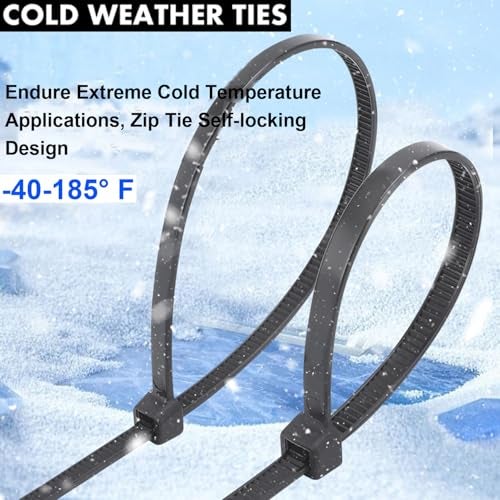 WLEAD Large Zip Ties Heavy Duty Outdoor 24 inch (50 Pack), Heavy Duty Zip Ties 120 lbs Tensile Strength Outdoor UV Resistant,Awnings Tying Branches Bundling of Crops Fixed Water Pipes - Image 5