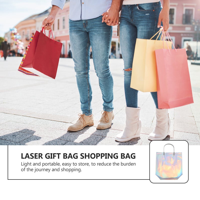 5 Pcs Shopping Bags Handbag Outdoor Storage Bag Tote Bag Grocery Bag - Image 5