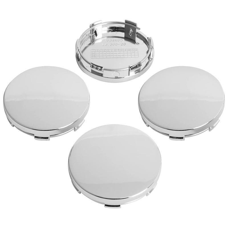 أغطية مركز العجلات KitsPro 26 بوصة 65 مم لسيارات فورد إكسبيديشن إكسبلورر رينجر F150 حواف العجلات FL34 1A096 عبوة من 4 كروم خارجي 65 مم داخلي 61 مم