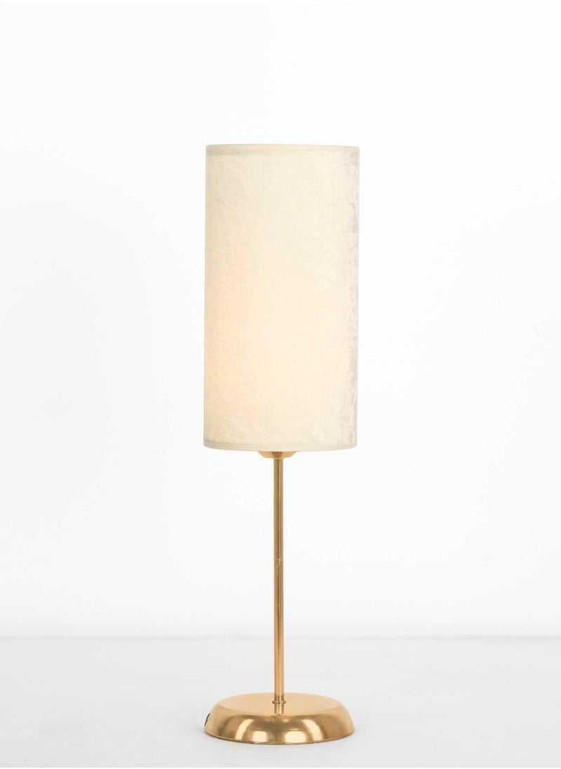 Cluc - Petit Tavolo Gold Table Lamp - Beige (Velvet) - Image 1