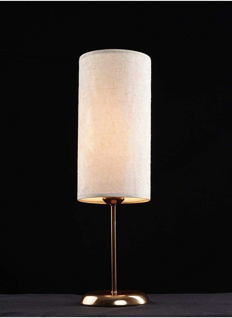 Cluc - Petit Tavolo Gold Table Lamp - Beige (Velvet) - Image 1