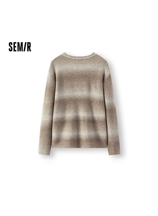 Semir Men's Winter Gradient Stripe Knit Sweater Retro Crew Neck Pullover 101725107111 - Image 1