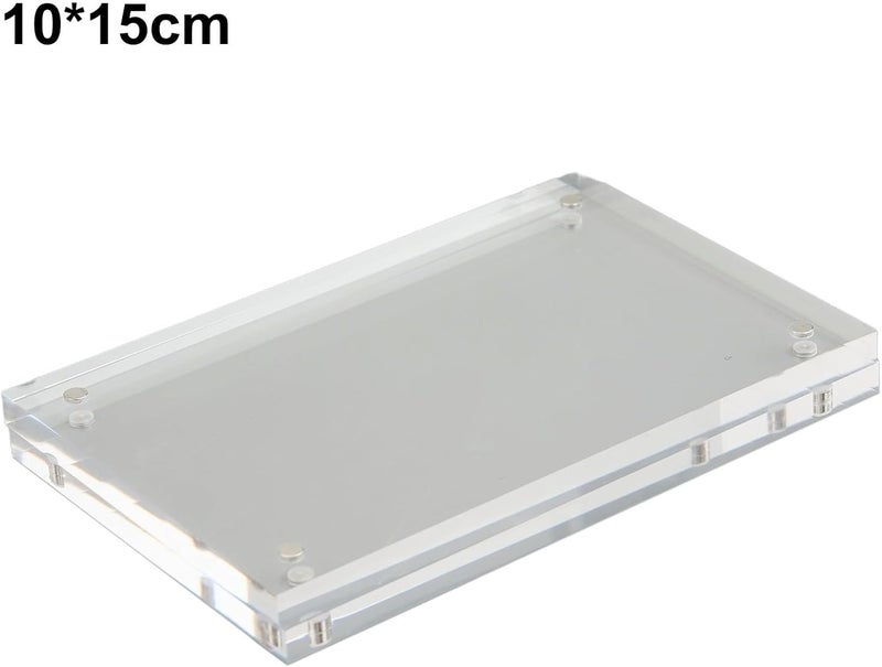 Transparent for acrylic Photo Frame 8+8mm Thick Magnetic Display Stand for Home or Office Decor(10x15cm) - Image 5
