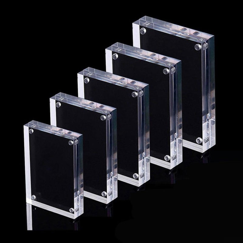 Transparent for acrylic Photo Frame 8+8mm Thick Magnetic Display Stand for Home or Office Decor(10x15cm) - Image 4
