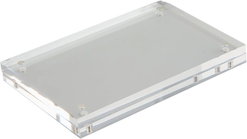 Transparent for acrylic Photo Frame 8+8mm Thick Magnetic Display Stand for Home or Office Decor(10x15cm) - Image 1