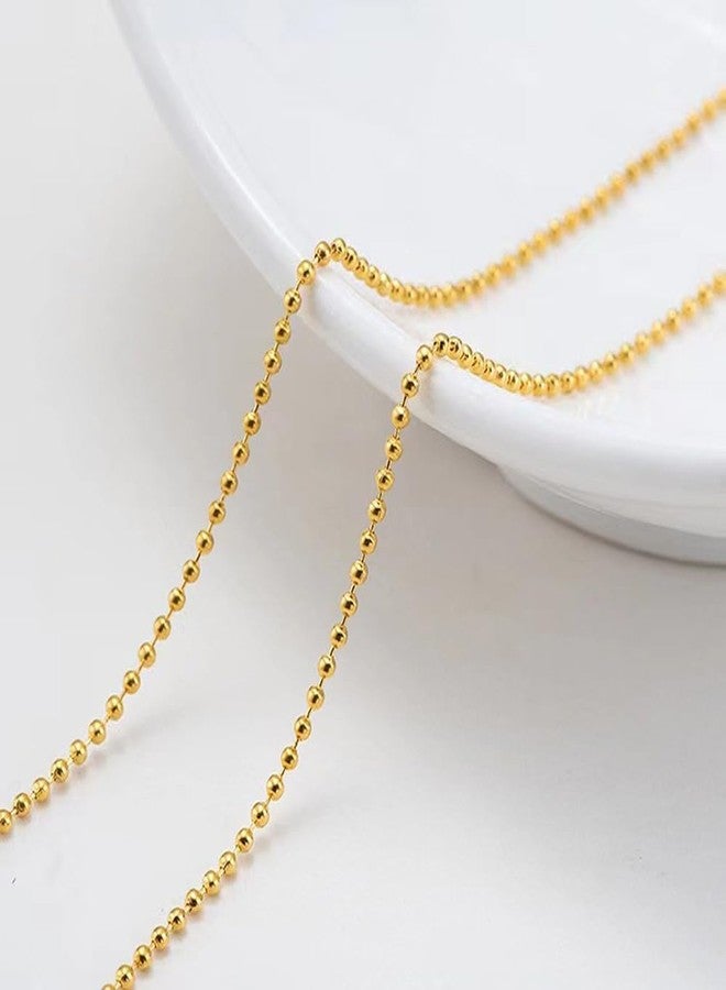 Bellecrey 100cm Gold Silver 3D Rhinestone Decorations Steel Ball Chain Nail Accessories Nail Chains Ornaments Art Studs for Manicure Decoration Gold Charms DIY 2025 Style Metal Art Jewelry 1.0mm - Image 2