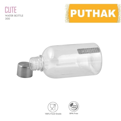 PUTHAK 300Ml Compact And Portable Leak-Proof Design Bpa-Free Material Pet Bottles For Homemade Juice, Smoothie, Milk And Drinks, Ideal For Kids And Travel Pack Of 2, Multicolour - Image 4
