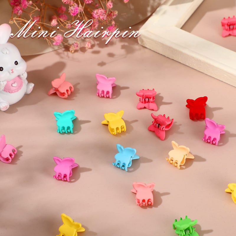 JANYUN 50 Pcs Colorful Mini Hair Claw Clips Clamps Accessories for Baby Toddler Girls Decorative Bun Thin Hair (Wing) - Image 4