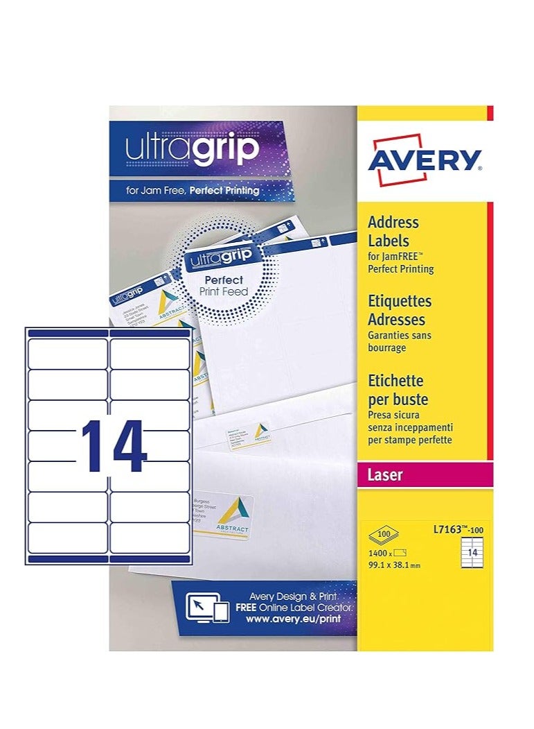 AVERY Laser Printer Address Labels Set White  - Image 1