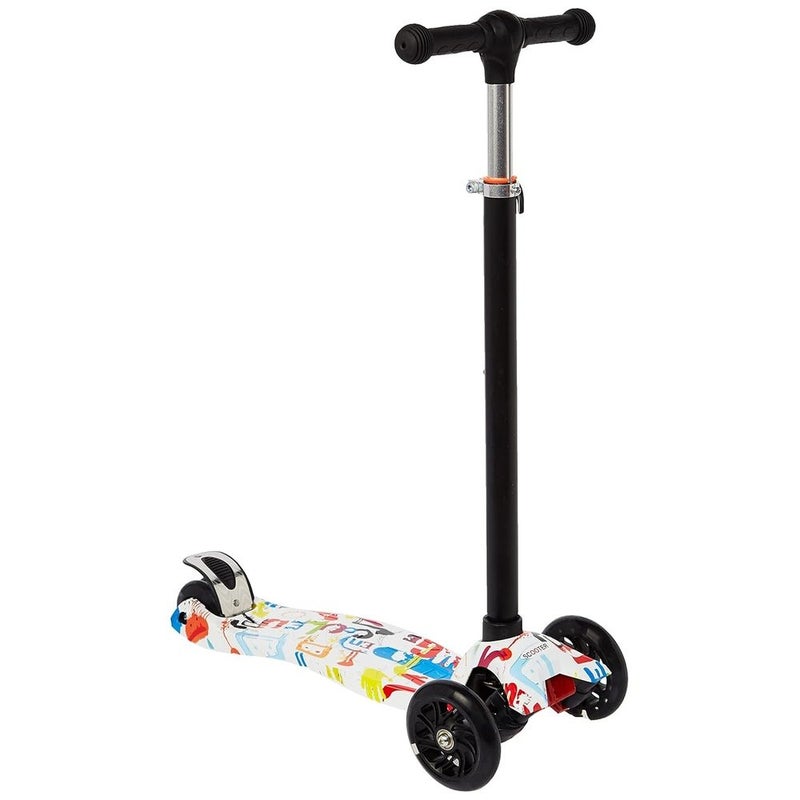 Foldable Scooter With Light Wheels - White - BG-03 - Image 1