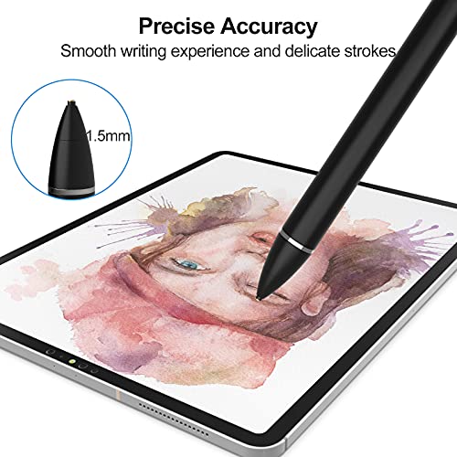 Buteny Aluminium Stylus Pen for Touch Screens, Digital Pencil Active Pens Fine Point Stylist Compatible with iPhone iPad Pro and Other Tablets, Black - Image 3