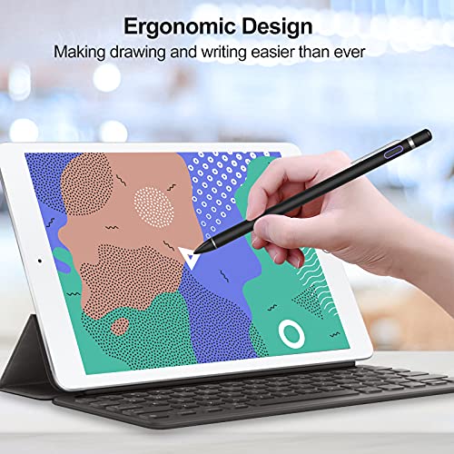 Buteny Aluminium Stylus Pen for Touch Screens, Digital Pencil Active Pens Fine Point Stylist Compatible with iPhone iPad Pro and Other Tablets, Black - Image 2
