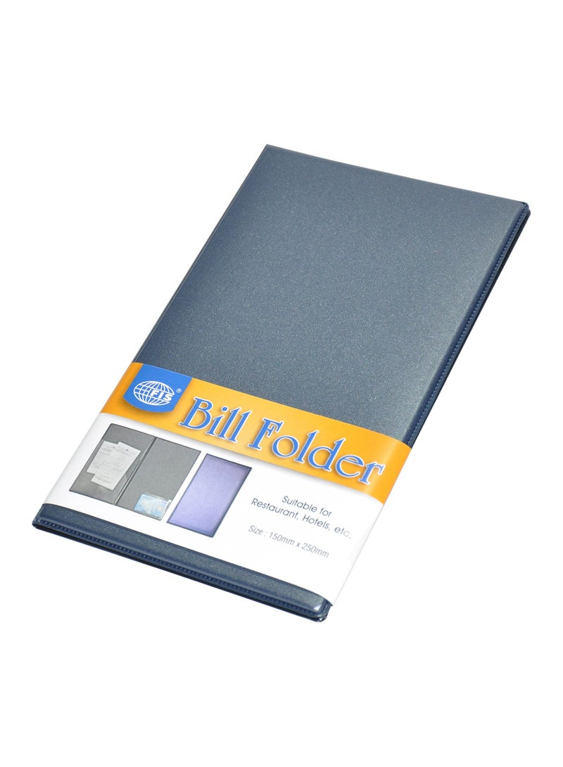 FIS Bill Folder PVC cover Size: 150 x 250 mm colour: Silver - FSCL11NSL - Image 1