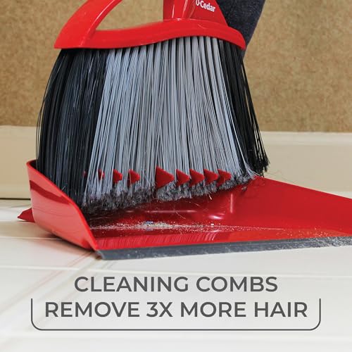 o cedar O-Cedar Pet Pro Broom with Step-On Dustpan | Remove 99% with One Sweep | DustPan Removes 3 Times More Pet Hair | Quiet Cleaning Tool for Cat and Dog Owners - Image 2