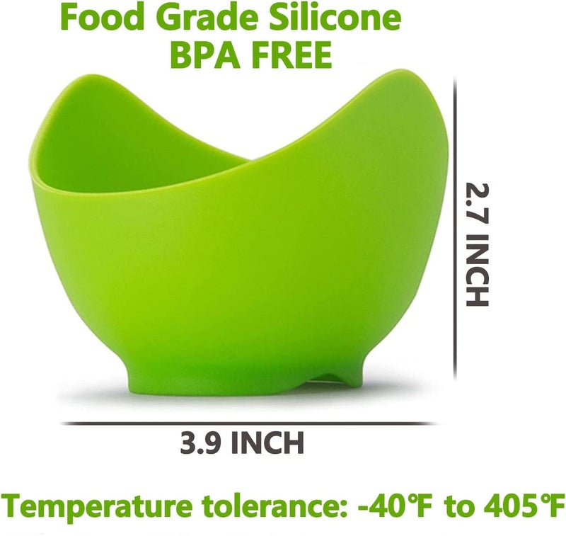 FS COOL FS COOL 4-Piece Egg Poaching Cups, Egg Boiler Mold Cup, Silicone Poachers, Food Grade Non-Stick Silicone Egg Poacher Cup for Microwave or Stovetop Kitchen, Egg Cooker, Poached Egg Accessories (Random) - Image 2