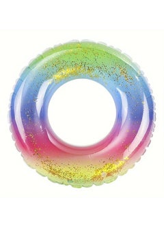 Goolsky 1pc Summer Adult Thickened Rainbow Sequin Swimming Ring Water Toy(90#)  - Image 5