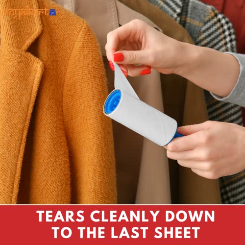Royalkart Sticky Lint Roller Hair Remover Cleaner Set 1 Lint Roller with cover of 60sheets & 7 Rolls 480 Sheets, 60 Sheets Each roll Lint Roller Remover.(Animal Design) - Image 4