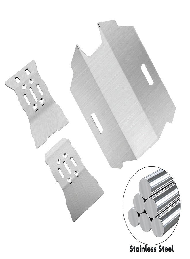 GLOBACT 3PCS RC Chassis Armor Stainless Steel Guard Plate Set for Arrma Mojave GROM 1/16 RC Upgrade Parts - Image 4