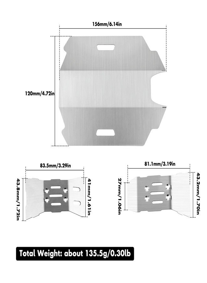GLOBACT 3PCS RC Chassis Armor Stainless Steel Guard Plate Set for Arrma Mojave GROM 1/16 RC Upgrade Parts - Image 3