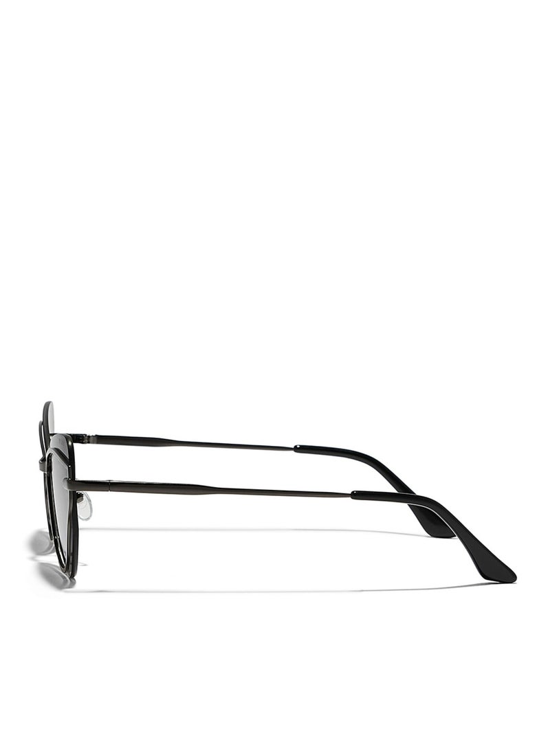 Blackout - TWILIGHT Women Gray Sunglasses - Frame Material: Metal- Frame Color: Gray-Lens Color: Black  - Full Rim - Image 1
