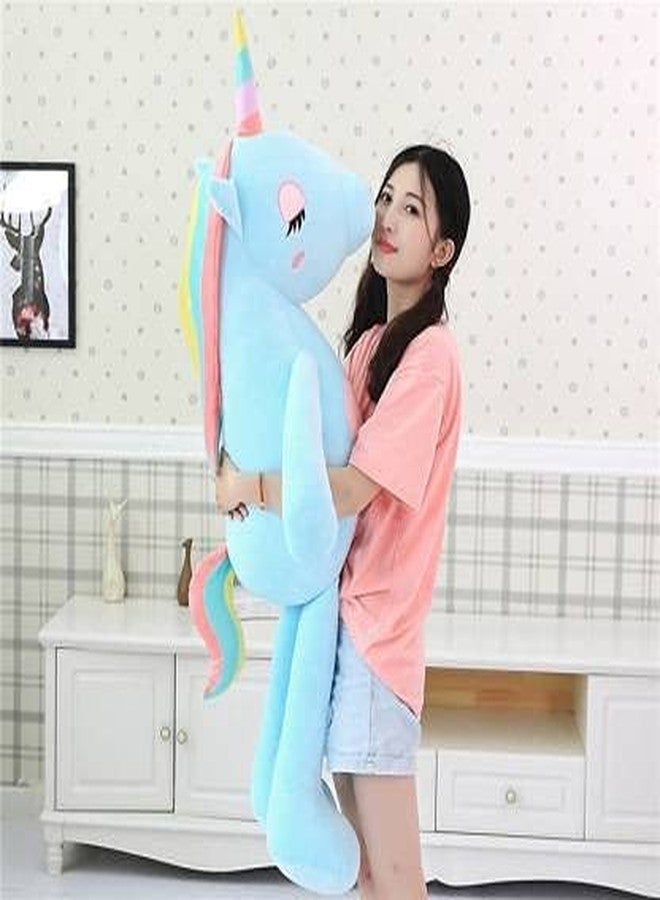 Vaishno Soft Toy Stuffed Animal Plush Cute Toy Washable for Babies, Toddlers, Kids Unicorn - Blue (110 cm) - Image 1