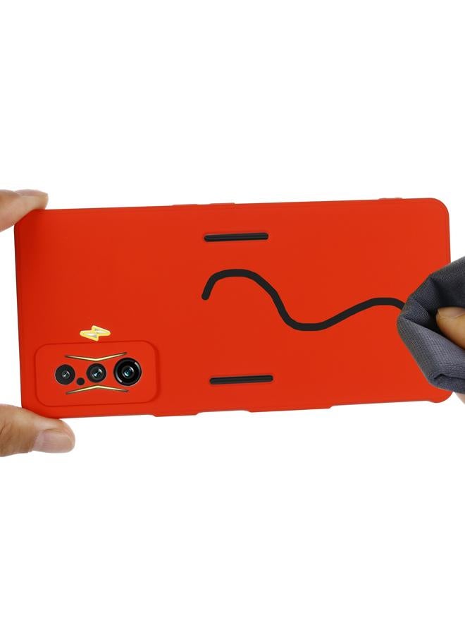 إيروريكس جراب لهاتف Xiaomi Poco F4 GT / Redmi K50 Gaming بلون نقي من السيليكون السائل المقاوم للصدمات بتغطية كاملة - Image 3