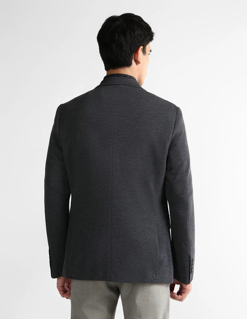 Arrow Black Zero Calorie Slim Fit Heathered Blazer for Men | Best Price UAE