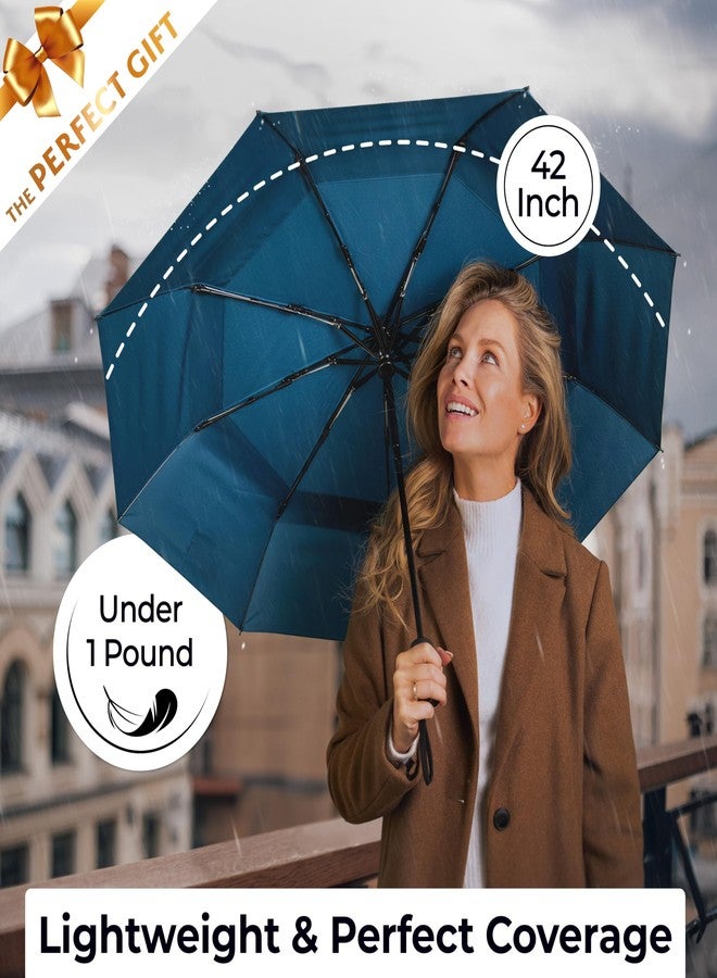 TUMELLA UltraV7#1 Windproof Travel Umbrella [Light, Beautiful, Superior & Unbreakable], 2023 Anti-Flip & Ultra-Flex Tech, Compact, Small, Portable, Automatic, Vibrant Designs, Folding Umbrella - Image 5