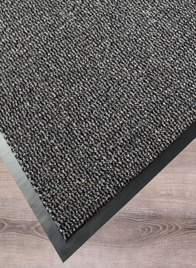 Ultralux Large Indoor Door Mat 35" x 59" Non-Slip Vinyl Backed Entry Doormat, Gray Absorbent Dirt Trapper Entrance Mat, Front and Back Door Mat, Inside Entry Mat - Image 2