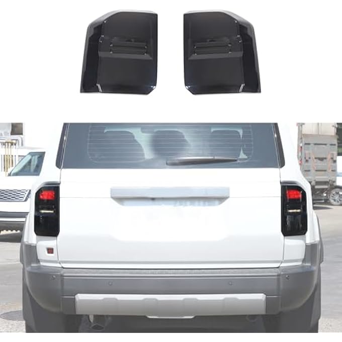 rayihni Car Taillight Cover Fit For Toyota Land Cruiser 250 Prado J250 Lc250 2024 2025 Smoked Tail Light Shell Trim Cover Rear Tail Lamp Decorative Protection Trim 2Pcs Transparent Gray - Image 1