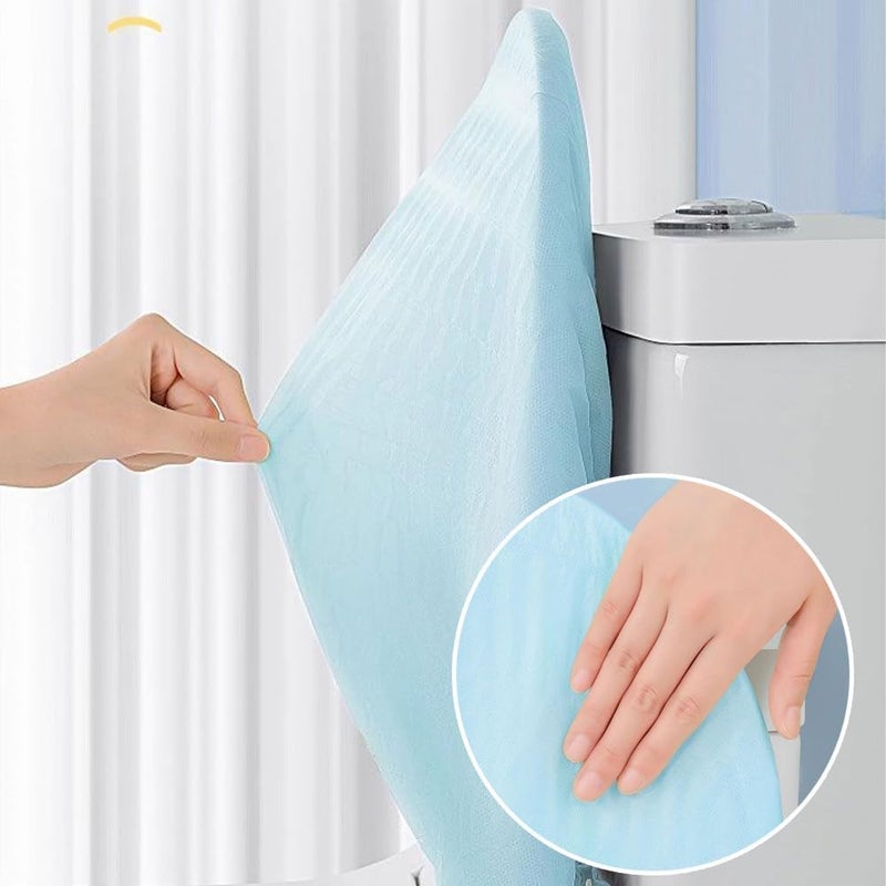 SYOSI Disposable Toilet Lid Covers, Toilet Seat Paper Liners for Bathroom, Travel, Camping, Restroom Hygiene Protection, Stain Isolation Complete Cover, 10 Pieces - Image 5