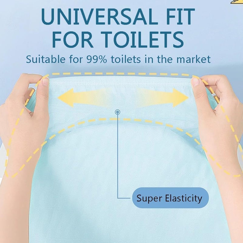 SYOSI Disposable Toilet Lid Covers, Toilet Seat Paper Liners for Bathroom, Travel, Camping, Restroom Hygiene Protection, Stain Isolation Complete Cover, 10 Pieces - Image 2