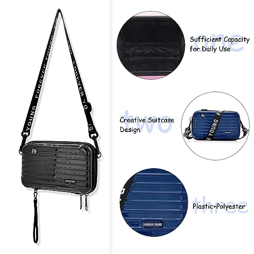 WisePoint Small Crossbody Bag, Plastic Small Shoulder Bag Mini Crossbody Bag, Personalized Crossbody Bags for Women and Men (black) - Image 2
