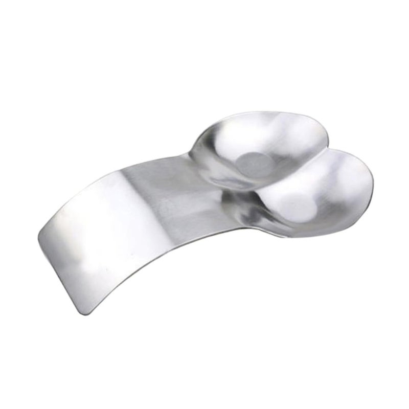 KICHOUSE Double Spoon Rest Large Stainless Steel Cutlery Tray Soup Spoon Rack Spatula Holder Elegant Arc Design for Clean Kitchen Cooking Utensil Organizer