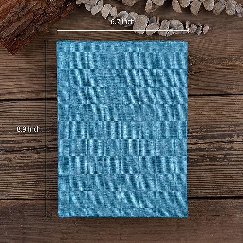 Pssoss Small 4x6 Photo Album with Writing Space Holds 20 Photos Ideal for Wedding Theme-Album and Baby Photo Album (Blue) - Image 2
