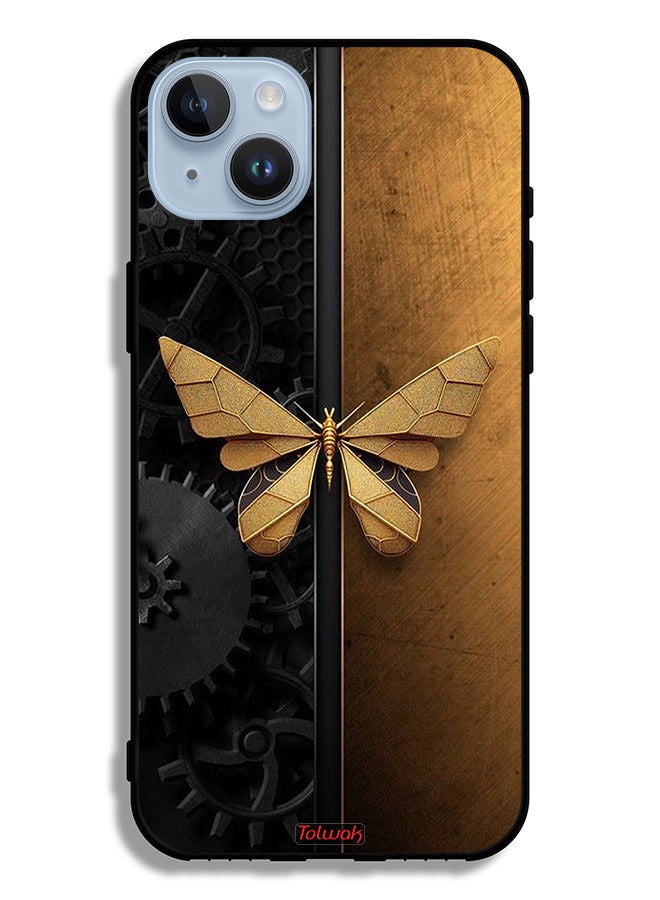 Tolwak Apple iPhone 14 Plus Protective Case Steel Butterfly - Image 2