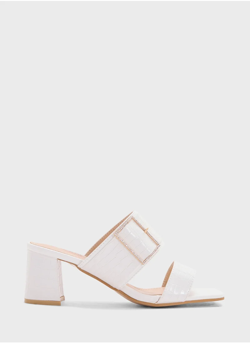 BR Double Strap Heeled Sandal