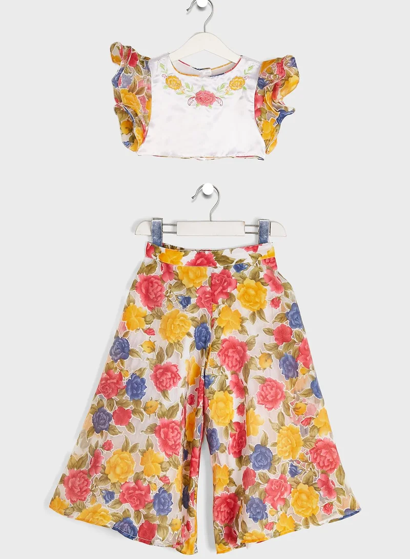 Nautinati Printed Ethnic Wear Skirt Set