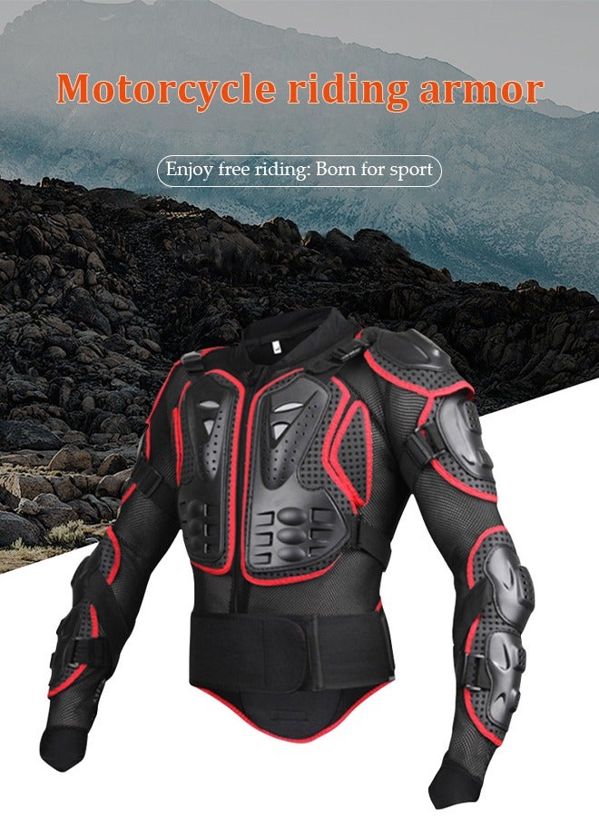 DUNISO Motorcycle armored protective suit, offroad racing protective equipment, with chest, back, and elbow protection pads, adjustable and detachable, suitable for off road， skateboards, and motorcycles（XL) - Image 3